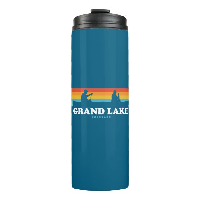 Grand Lake Colorado Canoe Thermal Tumbler (Front)