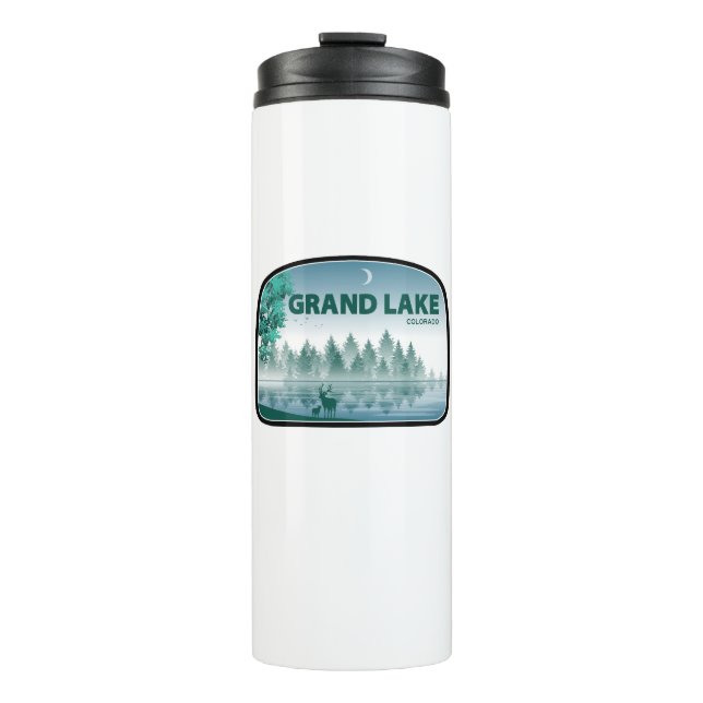 Grand Lake Colorado Deer Thermal Tumbler (Front)