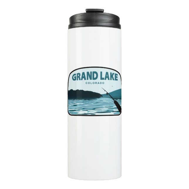 Grand Lake Colorado Fishing Rod Thermal Tumbler (Front)