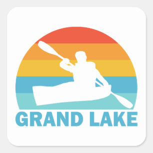 Grand Lake Colorado Kayak Square Sticker