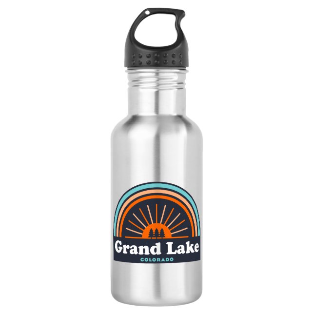 Grand Lake Colorado Rainbow 532 Ml Water Bottle (Front)