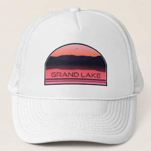 Grand Lake Colorado Red Sunrise Trucker Hat