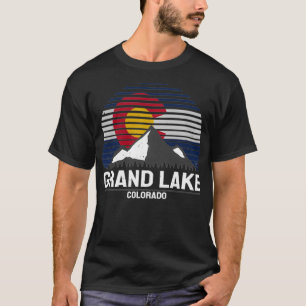 Grand Lake Colorado State Flag Grand Lake County T-Shirt
