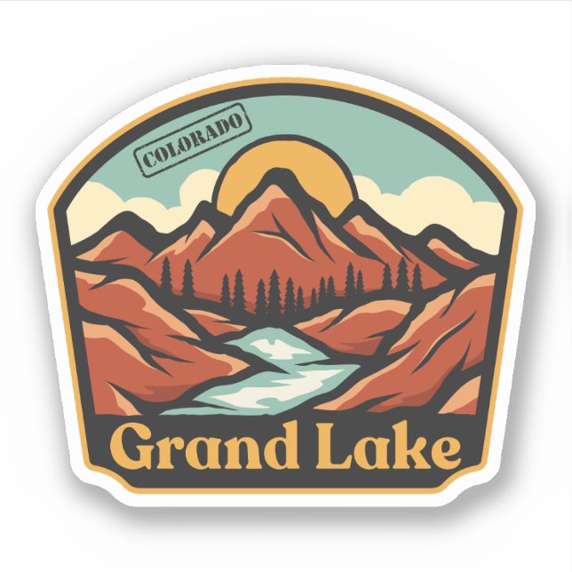 Grand Lake, Colorado Sticker (Front)