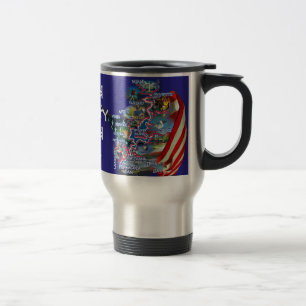 Grand Lake OK Map mug