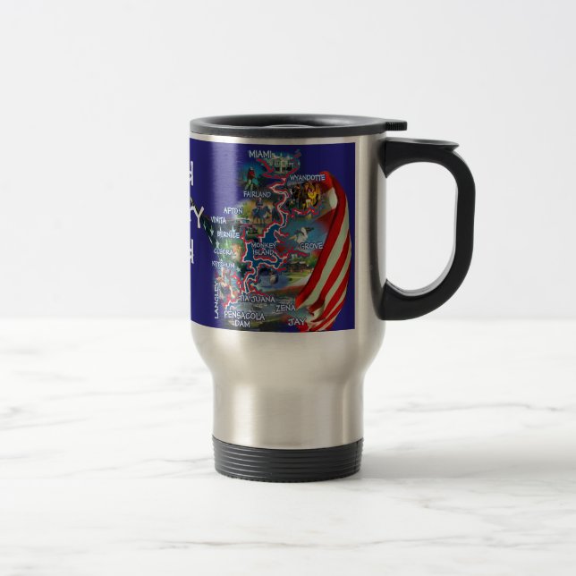 Grand Lake OK Map mug (Right)