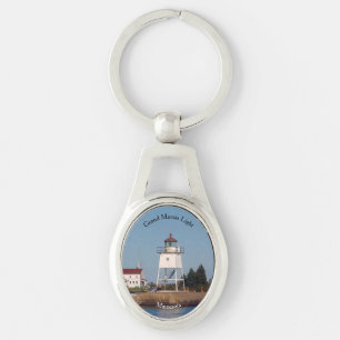 Grand Marais Light metal key chain