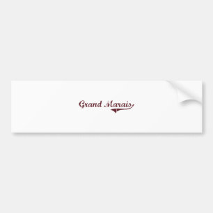 Grand Marais Minnesota Classic Design Bumper Sticker