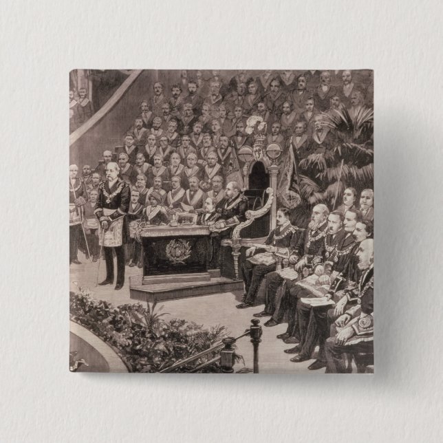 Grand Masonic Gathering in the Royal Albert 15 Cm Square Badge (Front)