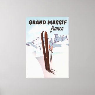 Grand Massif france ski poster art. Canvas Print