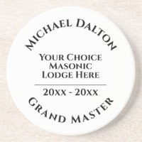 Grand Master Masonic Coaster