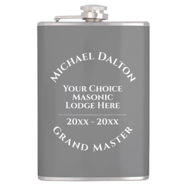 Grand Master Masonic Hip Flask (Front)