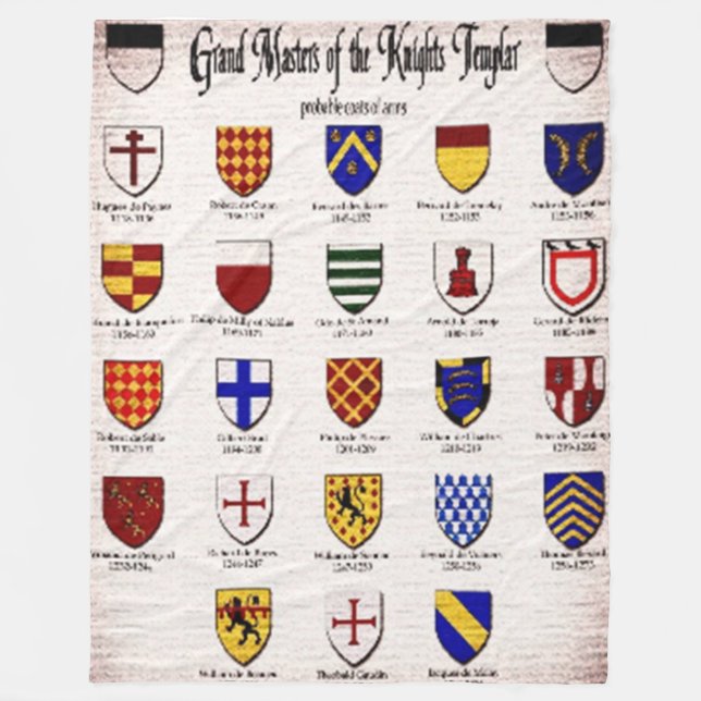 GRAND MASTERS of the KNIGHTS TEMPLAR Fleece Blanket (Front)