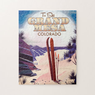 grand mesa, Colorado Ski poster. Jigsaw Puzzle
