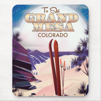 grand mesa, Colorado Ski poster. Mouse Mat