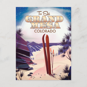 grand mesa, Colorado Ski poster. Postcard
