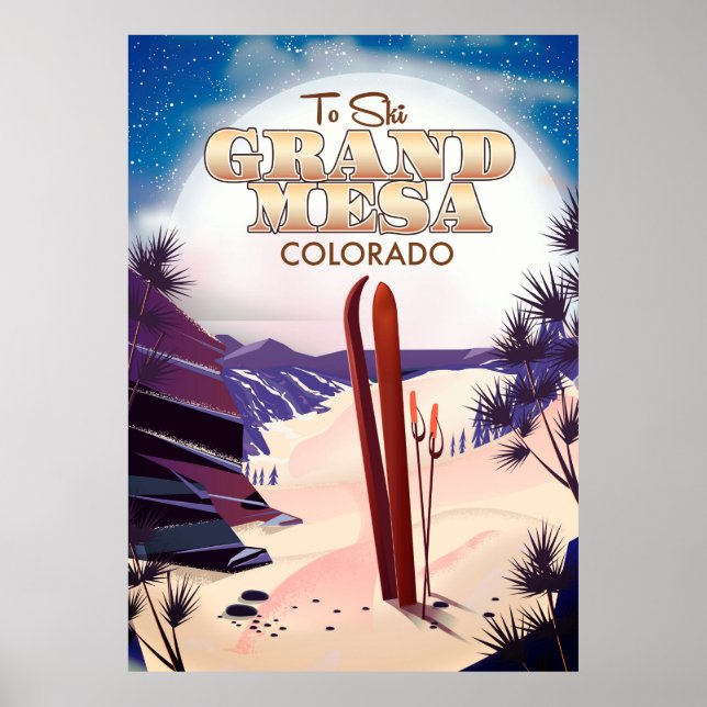 grand mesa, Colorado Ski poster. Poster (Front)