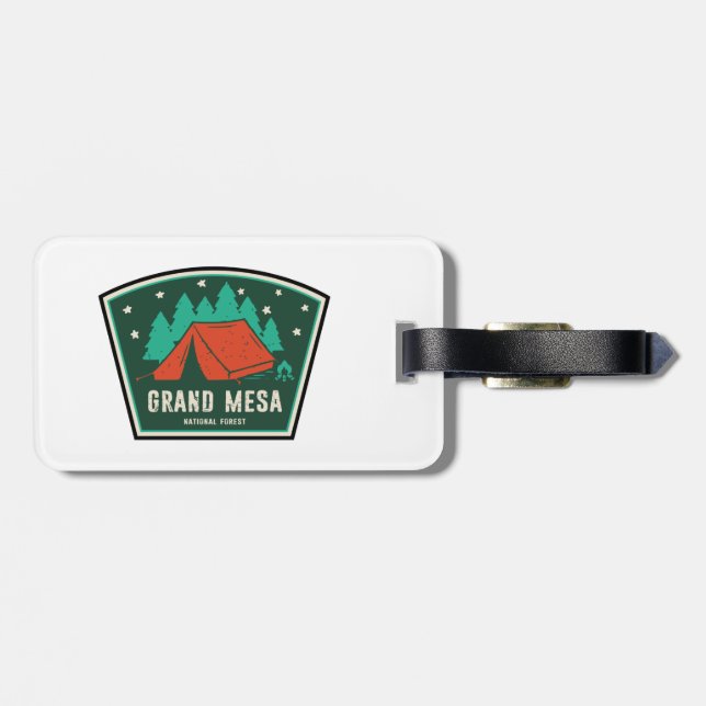 Grand Mesa National Forest Camping Luggage Tag (Back Horizontal)