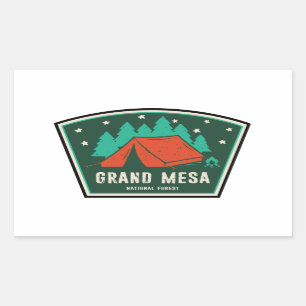 Grand Mesa National Forest Camping Rectangular Sticker