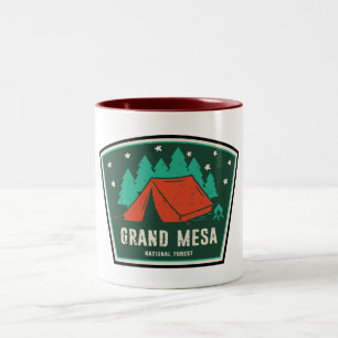 Grand Mesa National Forest Camping Two-Tone Coffee Mug