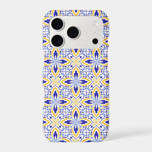 Grand Mosaic Blue and Gold Floral Mediterranean