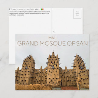 Grand Mosque of San, Mali Postcard