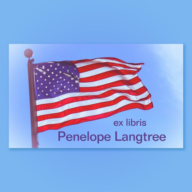 Grand Old Flag Bookplate  Rectangular Sticker (Creator Uploaded)