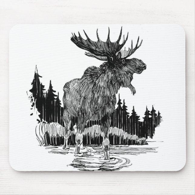 Grand Old Moose Mouse Mat (Front)