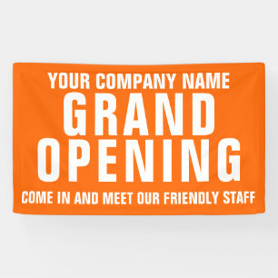 Grand opening business signage banner