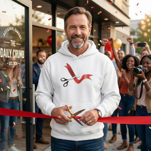 Grand Opening Celebration Scissors Cutting Ribbon Hoodie