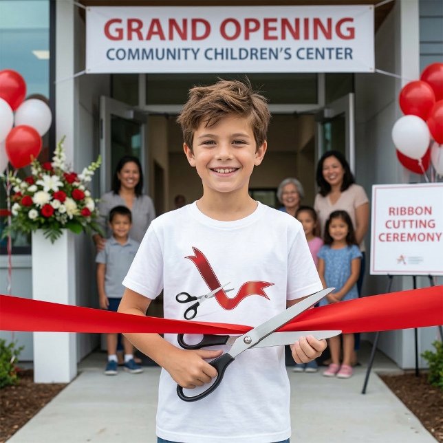 Grand Opening Celebration Scissors Cutting Ribbon  T-Shirt (Creator Uploaded)