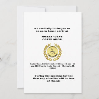 Grand Opening Coffee House Invitation