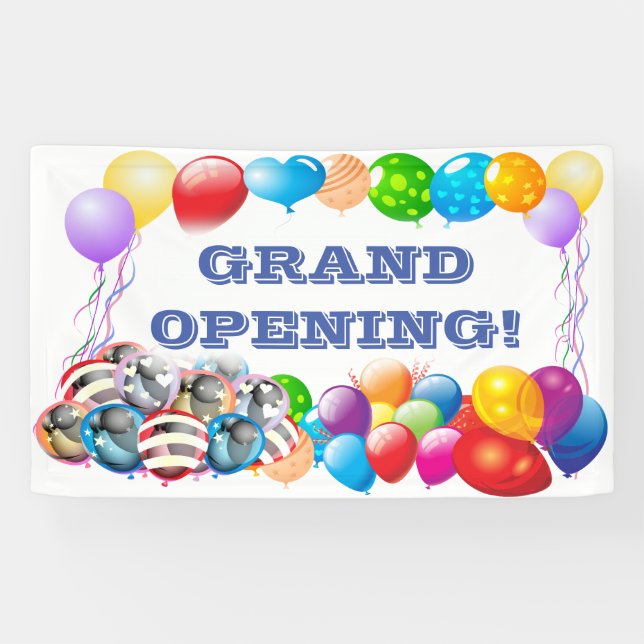 Grand Opening custom Vinyl Banner, 3' x 5' Banner (Horizontal)
