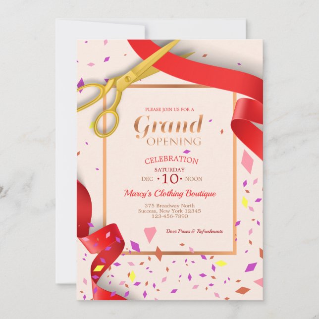 Grand Opening Event Invitation (Front)