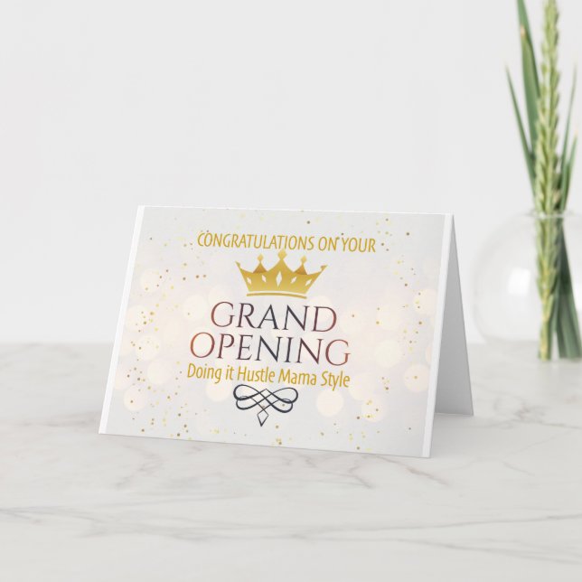Grand Opening Hustle Mama Style Card (Front)