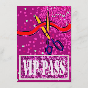 Grand Opening Launch pink VIP party invite