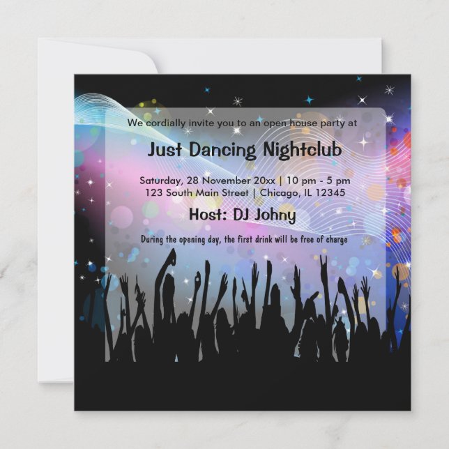 Grand Opening NightClub Invitation (Front)