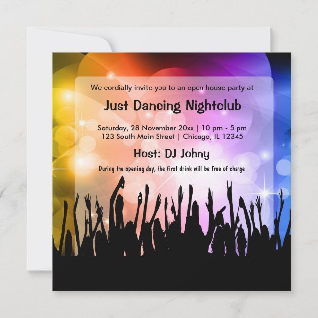 Grand Opening NightClub Invitation (Front)