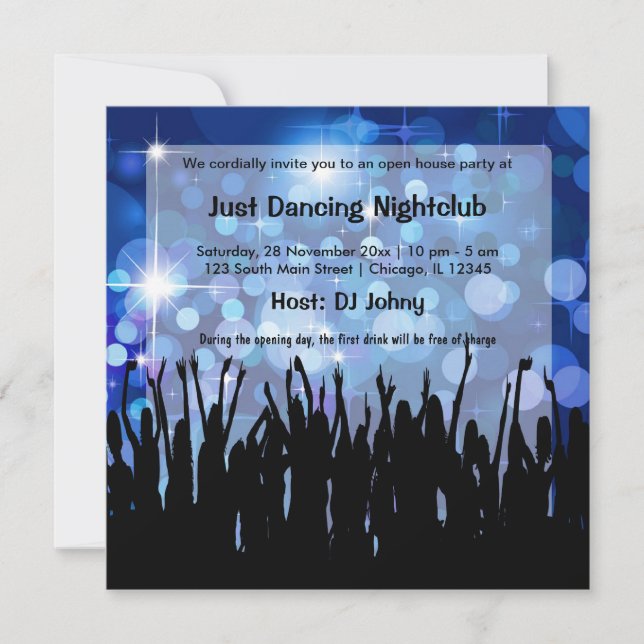 Grand Opening NightClub Invitation (Front)