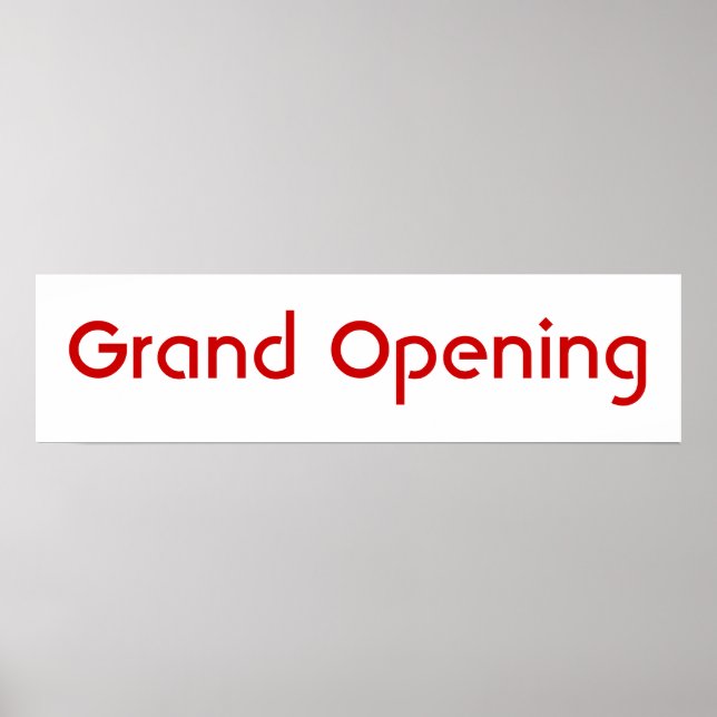 Grand Opening Poster (Front)