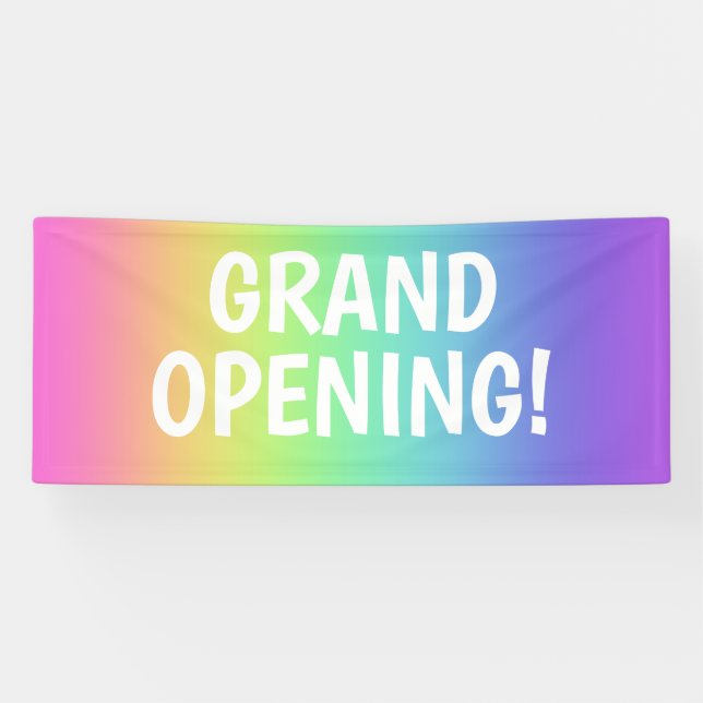 GRAND OPENING Rainbow Banner (Horizontal)