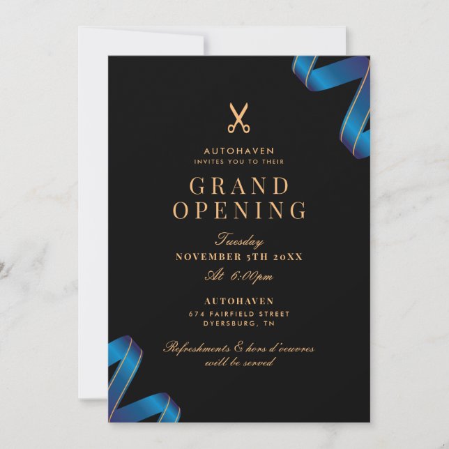 Grand Opening Ribbon Cutting Ceremony Invitation (Front)