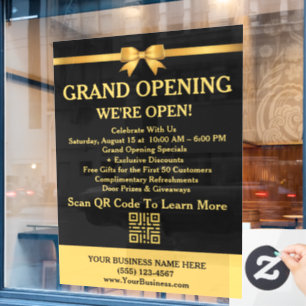 Grand Opening Window Decal