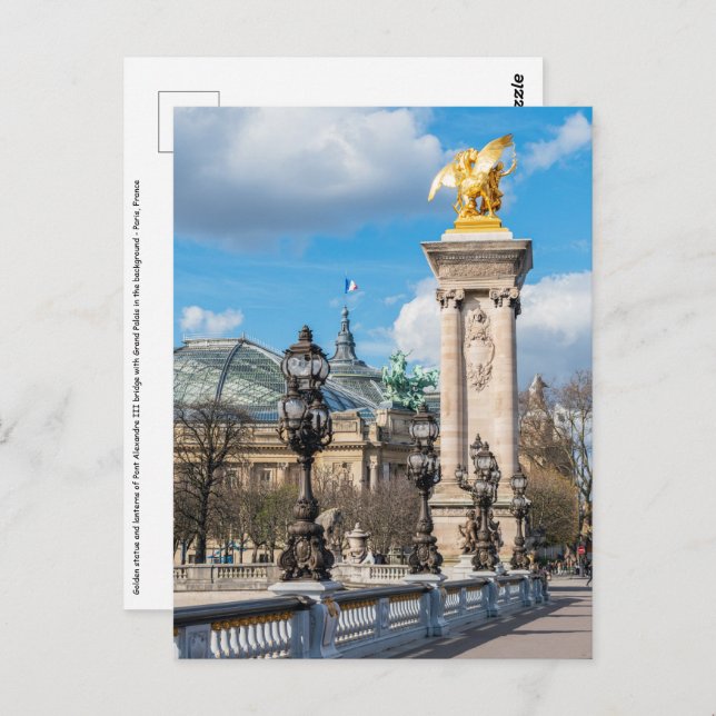 Grand Palais and Pont Alexandre III bridge - Paris Postcard (Front/Back)