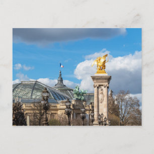 Grand Palais and Pont Alexandre III bridge - Paris Postcard