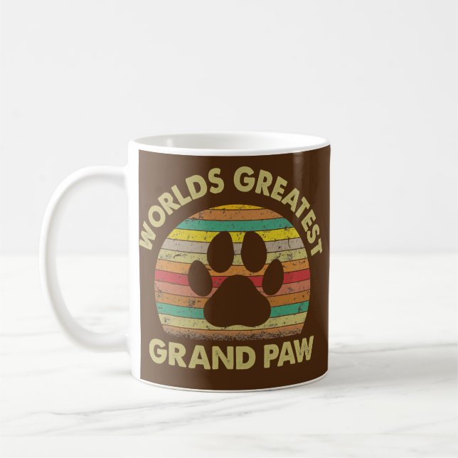 Grand Paw Dog Lover Grandpaw father's day  Coffee Mug (Left)