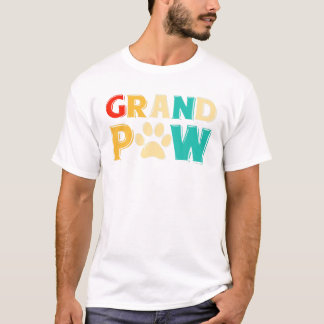 Grand Paw Dog TShirt Grandpaw Grandpa Dog Lover Vi