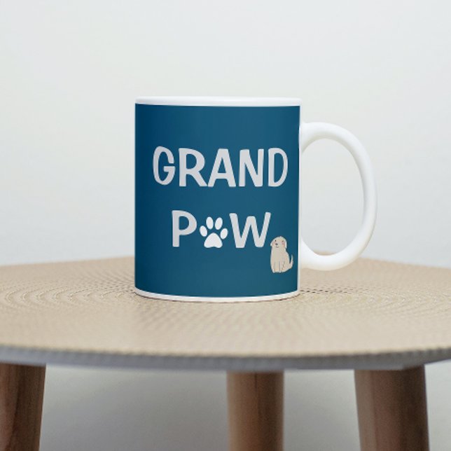 Grand Paw Grandfather Dog Grandpa Father's Day Coffee Mug (Creator Uploaded)