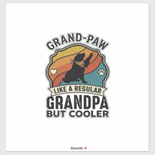 Grand Paw Grandpa Dog Retro Sunset Bandana_1
