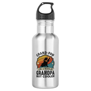 Grand Paw Grandpa Dog Retro Sunset Bandana_1 532 Ml Water Bottle